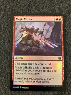Magic The Gathering MTG - Magic Missile Foil - AFR - Image 1