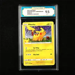 TQG 9.5 MINT+ 2020 Pokemon ENG Pikachu SWSH039 Promo - Image 1