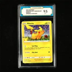 TQG 9.5 MINT+ 2020 Pokemon ENG Pikachu SWSH039 Promo - Image 2