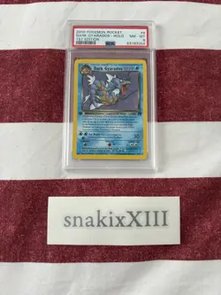 2000 POKEMON - Team ROCKET 1st Edition - Dark Gyarados #8 PSA 8 - Image 1
