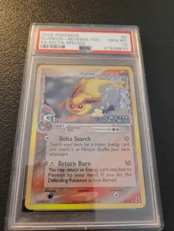 Flareon 5/113 Pokemon PSA 10 Ex Delta Species Reverse Holo MINT Flamara stamped - Image 1