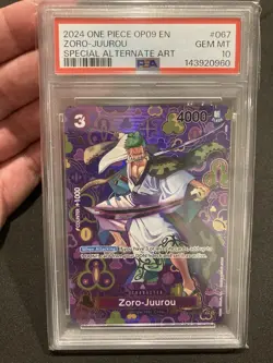 2024 One Piece Zoro-Juurou OP05-067 Special Alternate Art PSA 10 - Image 1