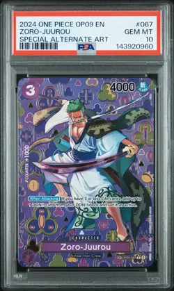 2024 One Piece Zoro-Juurou OP05-067 Special Alternate Art PSA 10 - Image 2