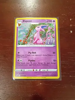 Espeon SWSH174 SWSH: Sword & Shield Black Star Promo Card Holo - Image 1