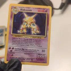 Pokemon TCG Alakazam Holo Rare Base Set 1/102 English Card 1999 Card - Image 3