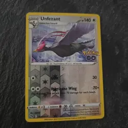 Unfezant 063/078 Pokemon Go Reverse Holo Card TCG Near Mint - Image 1