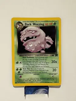 Dark Weezing 14/82 Rocket Holo Rare Pokemon Card LP+ - Image 1
