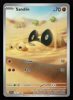 Sandile 216/198 Holo Illustration Rare Scarlet & Violet Base Set Pokemon Card - Image 1