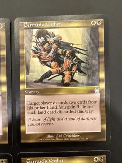 4x Gerrard's Verdict MtG Apocalypse UP NM Magic - Image 3