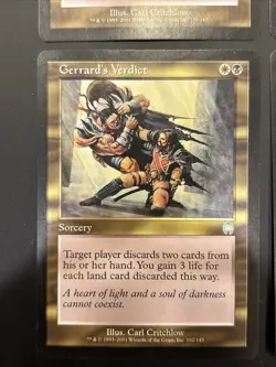 4x Gerrard's Verdict MtG Apocalypse UP NM Magic - Image 4