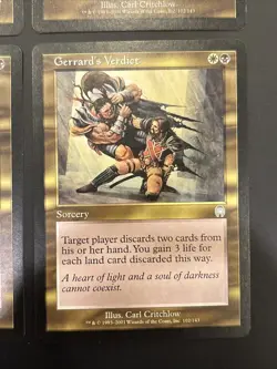 4x Gerrard's Verdict MtG Apocalypse UP NM Magic - Image 5