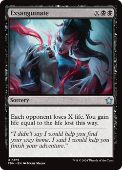 Exsanguinate (REGULAR) x1 - MTG Foundations FDN #173 - Image 1