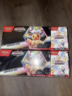 SEALED Sam’s Club Pokemon Prismatic Evolutions Surprise Box & Booster Bundle X2 - Image 1