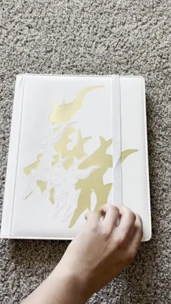 Pokemon Arceus Ultra Pro White Binder with Gold 9 Pocket Page Slightly Used - Image 2