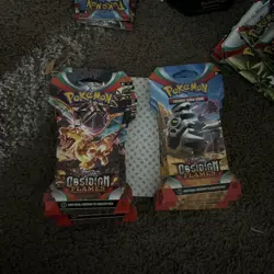 Pokemon TCG Sleeved SCARLET & VIOLET Obsidian Flames Booster Pack Factory Sealed - Image 1