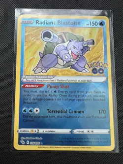 Radiant Blastoise 018/078 Pokemon GO Holo - Image 1