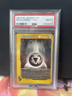 Pokemon 2001 Japanese VS Series Metal Energy Holo PSA 8 - Image 1