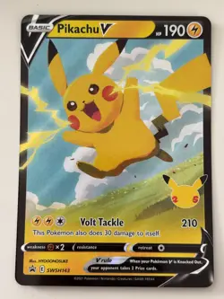 Pikachu V SWSH143 Sword & Shield Promo Celebrations Pokemon - Image 1