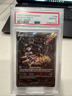 2022 POKEMON SWORD & SHIELD LOST ORIGIN #186 FULL ART/GIRATINA V PSA 10 - Image 2