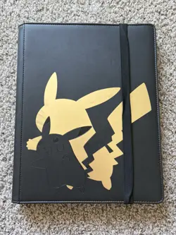 Pokemon Ultra-Pro Premium Binder Pikachu Black and Gold - Image 1