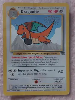 Dragonite Promo (4) First Movie Pokemon Card WB Stamped - Image 1