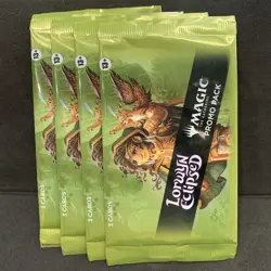 4x 2026 Magic the Gathering MTG LORWYN ECLIPSED Promo PacK Solid Green Top - Image 1
