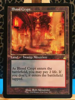 MTG - Blood Crypt. Ravnica Remastered. Rare - Retro Land - Swamp Mountain. - Image 1