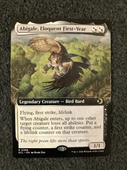 Magic MTG - Abigale, Eloquent First-Year (Extended Art) - Lorwyn Eclipsed - Image 1