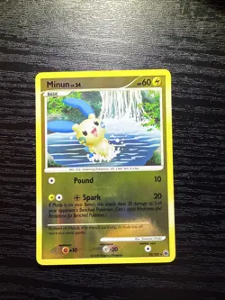 Minun 25/100 Reverse Holo Majestic Dawn Pokemon - Image 1