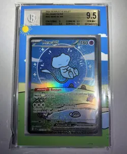 BGS 9.5 Mew EX 232 Pokemon Paldean Fates Special Illustration Rare Bubble Mew - Image 1