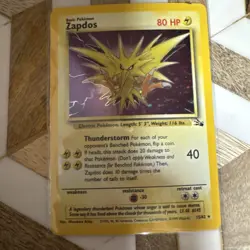 Pokemon TCG Zapdos Holo – Fossil Set – WOTC 1999 #15/62 – NM / LP Vintage - Image 1