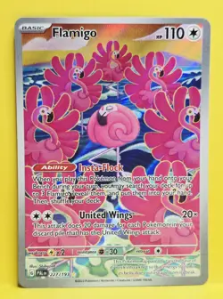 2023 😺 Flamigo 227/193 Scarlet & Violet Paldea Evolved Holo Pokemon TCG - Image 1