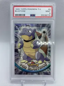 1999 Topps Pokemon TV Blastoise #9 PSA 9 MINT - Image 1