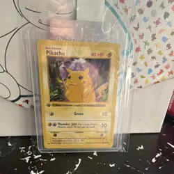 Pokemon Pikachu Red Cheeks 1st Edition Base Set Shadowless 58/102 40 HP Regular - Image 1