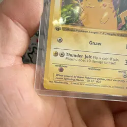 Pokemon Pikachu Red Cheeks 1st Edition Base Set Shadowless 58/102 40 HP Regular - Image 5