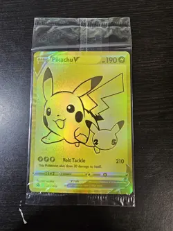 Pikachu V SWSH145 GOLD Celebrations Promo 2021 Sealed NM Pokemon TCG - Image 1