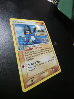 Pokemon Swampert EX TCG Crystal Guardians 27/100 Reverse Holo Rare Stamped - Image 1