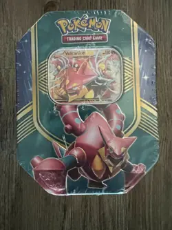 New/Sealed - Pokemon Volcanion EX Tin (2016 Release) - Some Wear&Tear-See Photos - Image 1