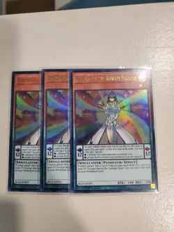Yugioh! 3x Performapal Five-Rainbow Magician. BLLR-EN005. Ultra Rare. 1st Ed. NM - Image 1