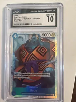 OP07-045 One Piece CCG JINBE PSA 500 Years in the Future SR Rare CGC10 - Image 1