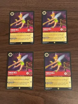 Disney Lorcana: 4x TINKER BELL - INSISTENT FAIRY Legendary Non-Foil (136/204) - Image 1