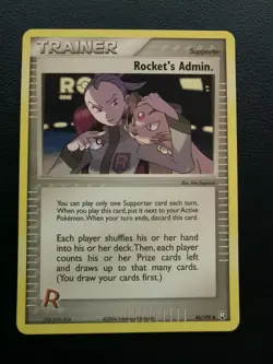 Pokemon Card Trainer Rocket's Admin 86/109 EX Team Rocket Returns Uncommon - Image 1