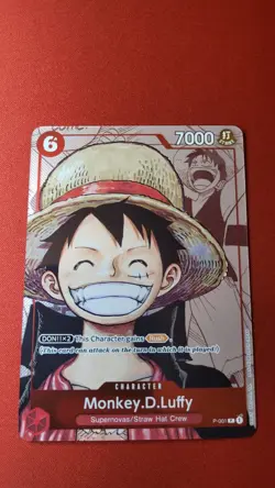 Monkey D Luffy Manga Promo 25th Anniversary Alt Art P-001 One Piece Card English - Image 1