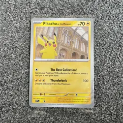 Pikachu At The Museum Natural History Museum Jumbo Pokemon Promo Card Rare - Image 1