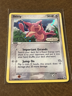 Pokemon TCG Skitty 64/92 Reverse Holo Legend Maker Stamped Card 2006 - Image 3