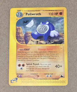 2003 Pokemon Poliwrath Skyridge 26/144 Regular Base Non Holo Card Great Shape! - Image 1