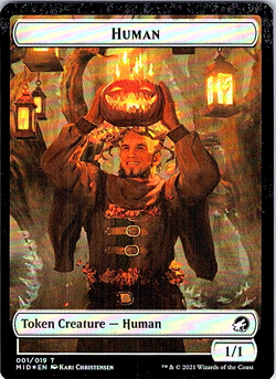 Devil / Human Foil Token Magic Innistrad Midnight Hunt NM - Image 2