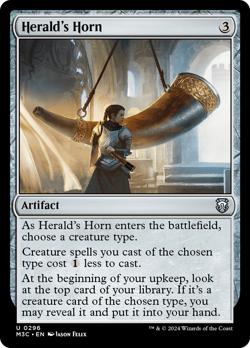 Herald's Horn 296 NM Near Mint M3C Modern Horizons 3 Commander Magic MTG - Image 1