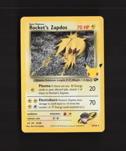Rocket's Zapdos 15/132 Celebrations Ultra Rare Holo Pokemon Card NM - Image 1