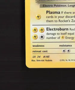 Rocket's Zapdos 15/132 Celebrations Ultra Rare Holo Pokemon Card NM - Image 5